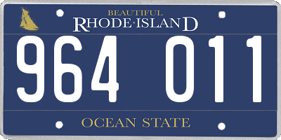 RI license plate 964011