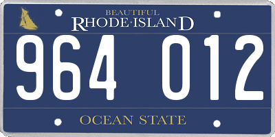 RI license plate 964012