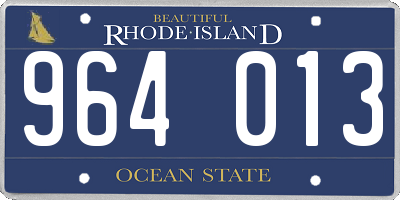 RI license plate 964013