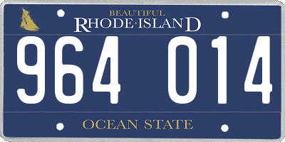 RI license plate 964014