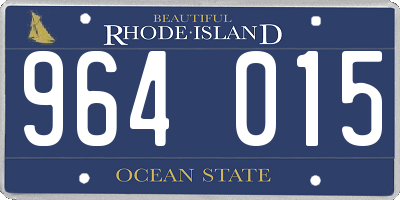 RI license plate 964015