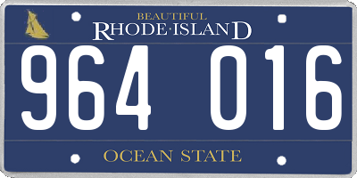 RI license plate 964016