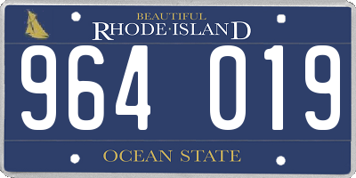 RI license plate 964019