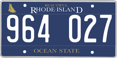RI license plate 964027