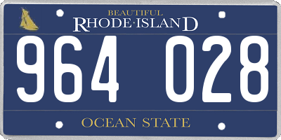 RI license plate 964028