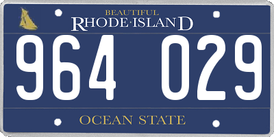RI license plate 964029