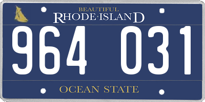 RI license plate 964031