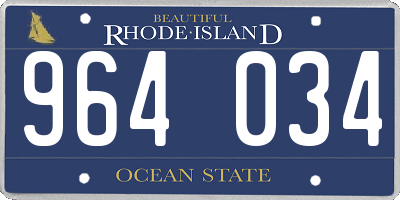 RI license plate 964034