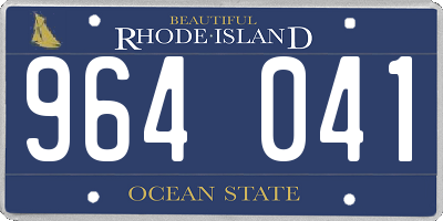 RI license plate 964041