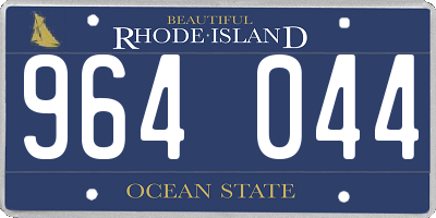 RI license plate 964044