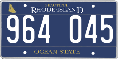 RI license plate 964045