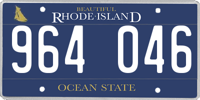 RI license plate 964046