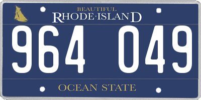 RI license plate 964049