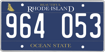RI license plate 964053
