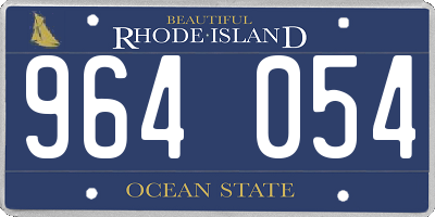 RI license plate 964054