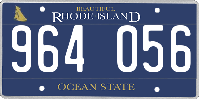RI license plate 964056
