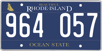 RI license plate 964057