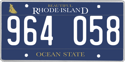 RI license plate 964058