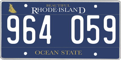 RI license plate 964059