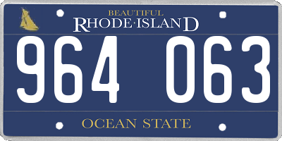 RI license plate 964063