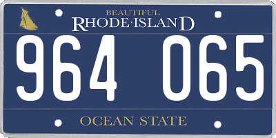 RI license plate 964065