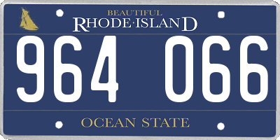 RI license plate 964066