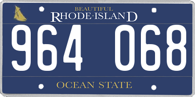 RI license plate 964068