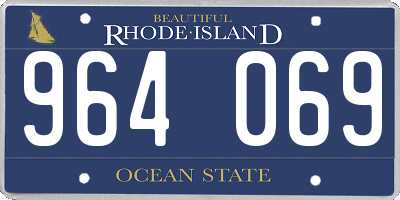RI license plate 964069