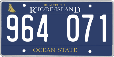 RI license plate 964071