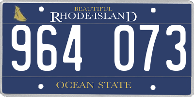 RI license plate 964073