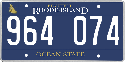 RI license plate 964074