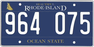 RI license plate 964075