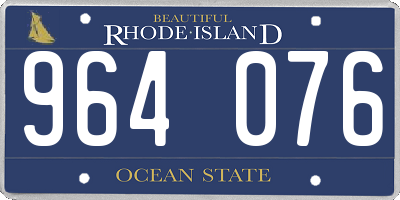 RI license plate 964076