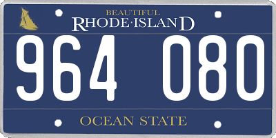 RI license plate 964080