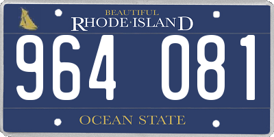 RI license plate 964081
