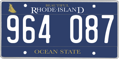 RI license plate 964087