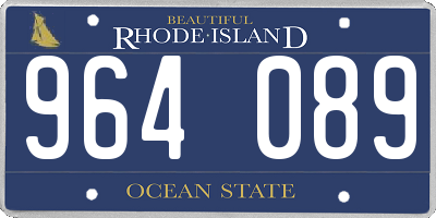RI license plate 964089