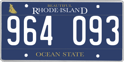 RI license plate 964093