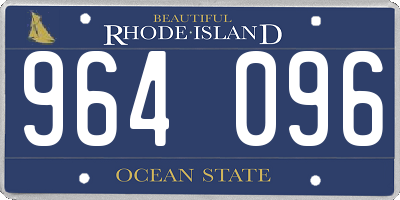 RI license plate 964096