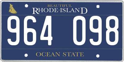 RI license plate 964098