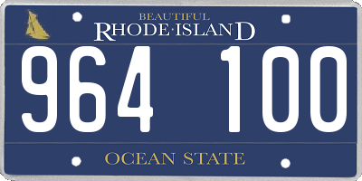 RI license plate 964100