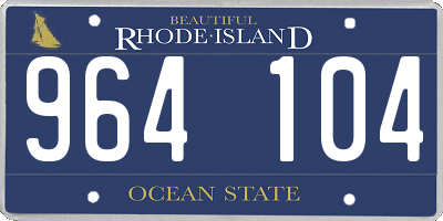 RI license plate 964104