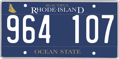 RI license plate 964107