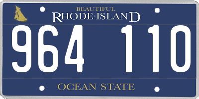 RI license plate 964110