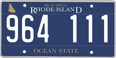 RI license plate 964111