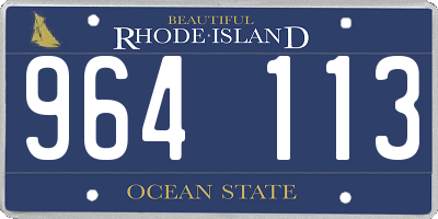 RI license plate 964113