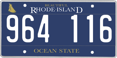 RI license plate 964116