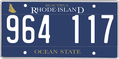RI license plate 964117
