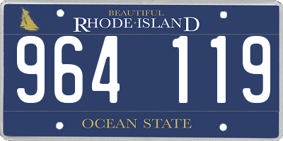 RI license plate 964119