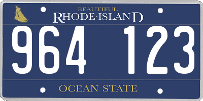 RI license plate 964123